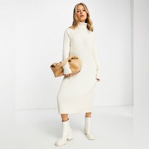 NWT ASOS Y.A.S Knitted Turtleneck Midi Sweater Dress - M